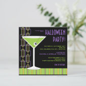 Invitation Cocktail Halloween Martini Eyeball (Debout devant)