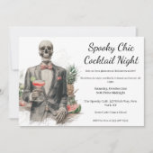 Invitation Cocktail Halloween | Nuit éffrayant chic (Devant)