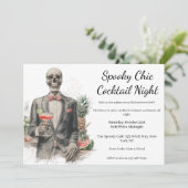 Invitation Cocktail Halloween | Nuit éffrayant chic (Debout devant)