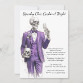 Invitation Cocktail Halloween | Nuit éffrayant chic (Devant)