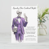 Invitation Cocktail Halloween | Nuit éffrayant chic (Debout devant)