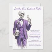 Invitation Cocktail Halloween | Nuit éffrayant chic (Devant)