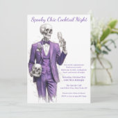 Invitation Cocktail Halloween | Nuit éffrayant chic (Debout devant)