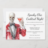 Invitation Cocktail Halloween | Nuit éffrayant chic (Devant)