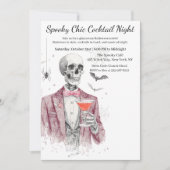 Invitation Cocktail Halloween | Nuit éffrayant chic (Devant)