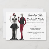 Invitation Cocktail Halloween | Nuit éffrayant chic (Devant)