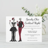 Invitation Cocktail Halloween | Nuit éffrayant chic (Debout devant)