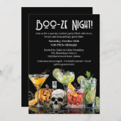 Invitation Cocktail Halloween | Soirée Boo-ze (Devant / Derrière)