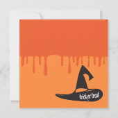 Invitation Cocktail Halloween Soirée Casquette noir moderne (Dos)