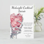 Invitation Cocktail Halloween | Squelette main (Debout devant)