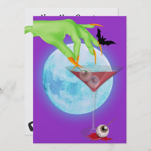 Invitation Cocktail Halloween - SRF (Devant / Derrière)