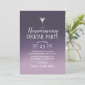 Invitation Cocktail House Party Élégant violet Ombre (Debout devant)