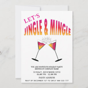 Invitation Cocktail Jingle et Mingle Holiday