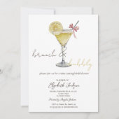 Invitation Cocktail Lecteurs de Parties scintillant citron Br (Devant)