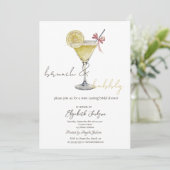 Invitation Cocktail Lecteurs de Parties scintillant citron Br (Debout devant)