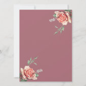 Invitation Cocktail Lemon Floral Frame Retraite Rose (Dos)