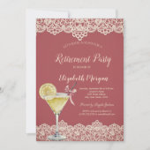 Invitation Cocktail Lemon Lace Retraite Rouge (Devant)