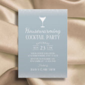 Invitation Cocktail maison Fête moderne Dusty Blue
