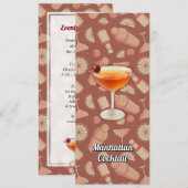 Invitation Cocktail Manhattan (Devant / Derrière)