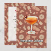 Invitation Cocktail Manhattan (Devant / Derrière)