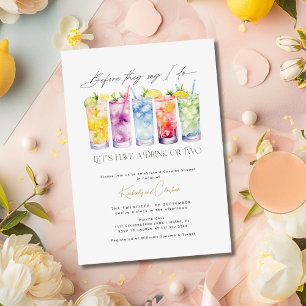 Invitation Cocktail Mariage Fête Élégante Fête de Couple