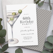 Invitation Cocktail Martini 60e fête d'anniversaire