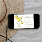 Invitation Cocktail Martini à l'ananas tropical