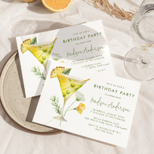 Invitation Cocktail Martini à l'ananas tropical