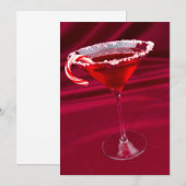 Invitation Cocktail Martini Canne à Sucre (Devant / Derrière)