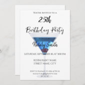 Invitation Cocktail martini coloré (Devant / Derrière)