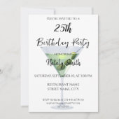 Invitation Cocktail martini coloré (Devant)