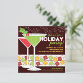 Invitation Cocktail Martini de Noël (Debout devant)