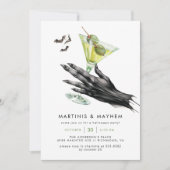 Invitation Cocktail Martinis & Mayhem Éffrayant Halloween (Devant)