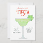 Invitation Cocktail mexicain Fiesta Margarita Anniversaire (Devant)