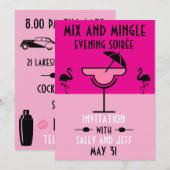 Invitation Cocktail Mix And Mingle (Devant / Derrière)