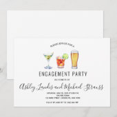 Invitation Cocktail mixte Boissons Engagement Partie Invitati (Devant / Derrière)