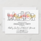 Invitation Cocktail mixte Boissons Engagement Partie Invitati (Devant)