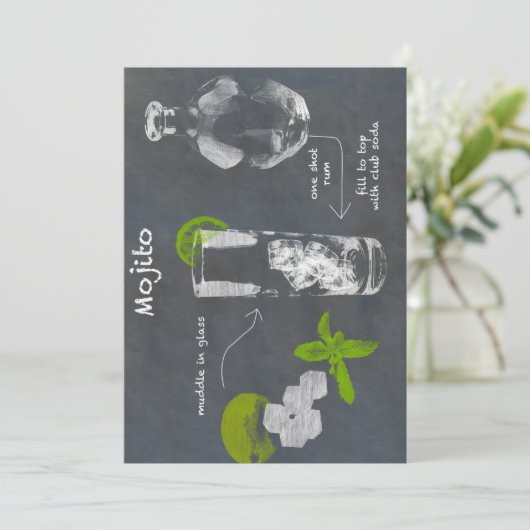 Invitation Cocktail Mojito (Debout devant)