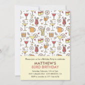 Invitation Cocktail Motif Retro Champagne 83e anniversaire (Devant)