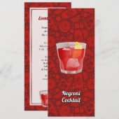Invitation Cocktail Negroni (Devant / Derrière)