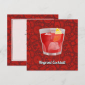 Invitation Cocktail Negroni (Devant / Derrière)