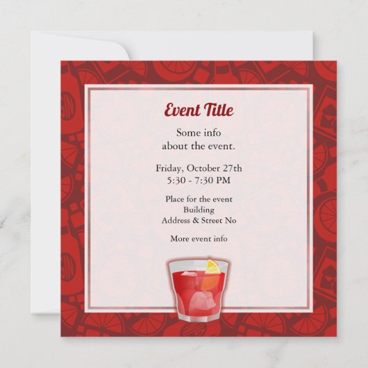 Invitation Cocktail Negroni (Dos)