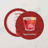 Invitation Cocktail Negroni (Devant / Derrière)