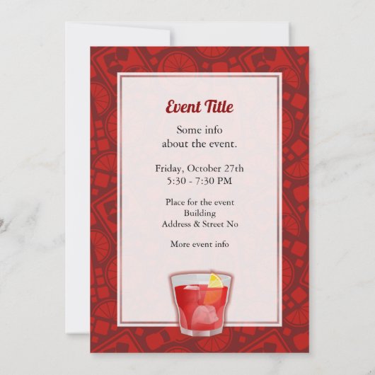 Invitation Cocktail Negroni (Dos)