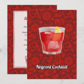 Invitation Cocktail Negroni (Devant / Derrière)