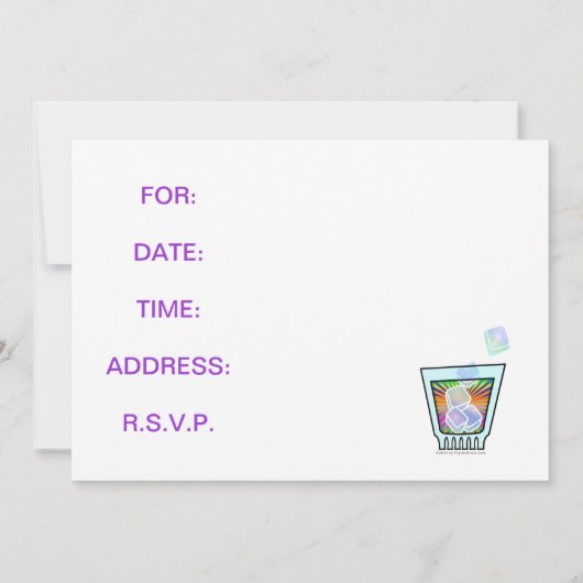 INVITATION COCKTAIL - OLD-FASHIONED - ROCHES EN VERRE (Dos)