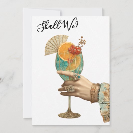 Invitation *~* Cocktail Orné A101 PHOTO 7 EVJF (Devant)