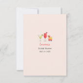 Invitation Cocktail "Où étaient-ils" Jeu de douche nuptiale (Dos)