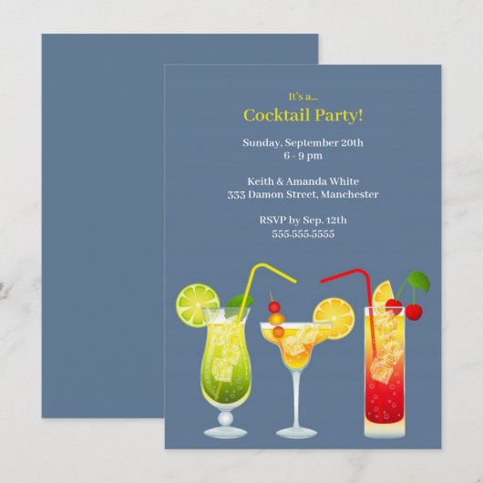 Invitation Cocktail Party (Devant / Derrière)