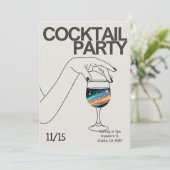 Invitation Cocktail Party Invitation personnalisé (Debout devant)
